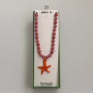 Piper K nwt Beaded Necklace with Orange Starfish